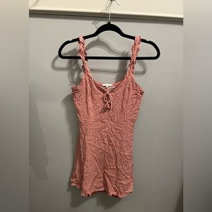 Summer Red and white checkered dress